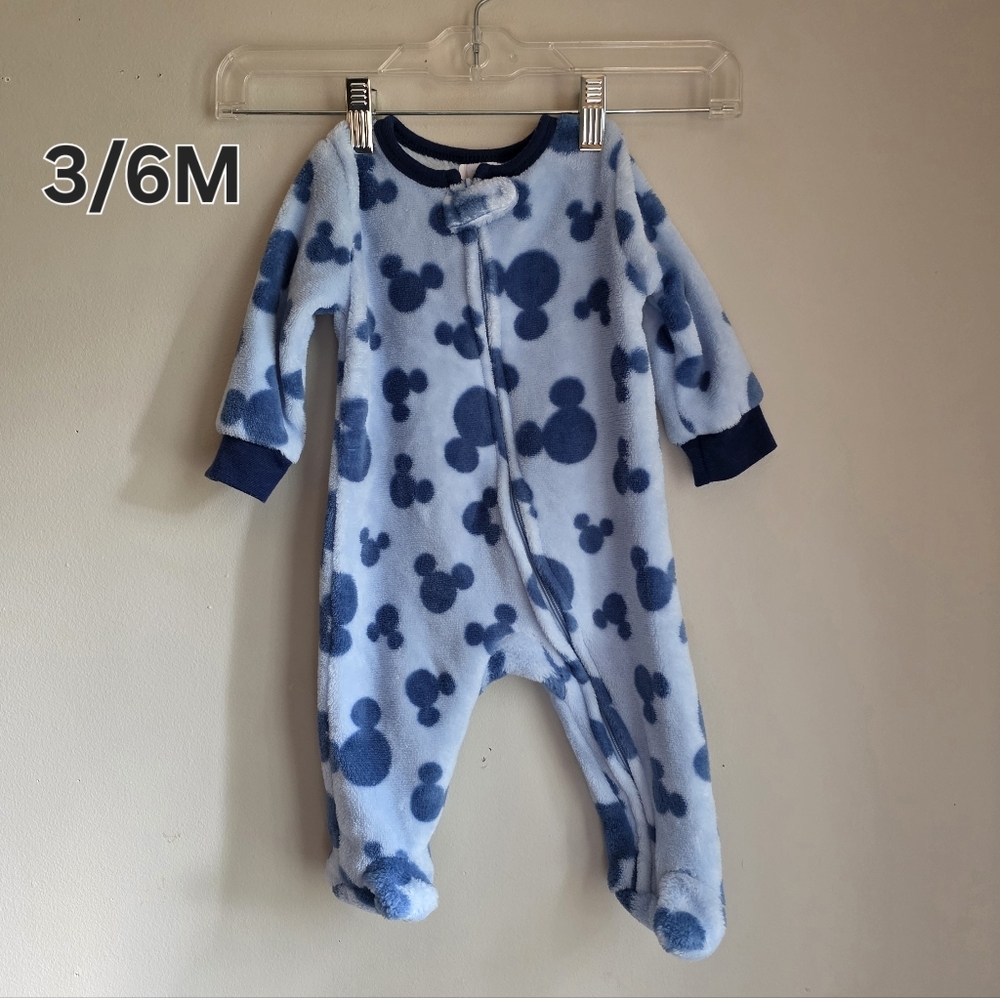 Disney Baby Mickey Mouse One Piece Footie 3-6M